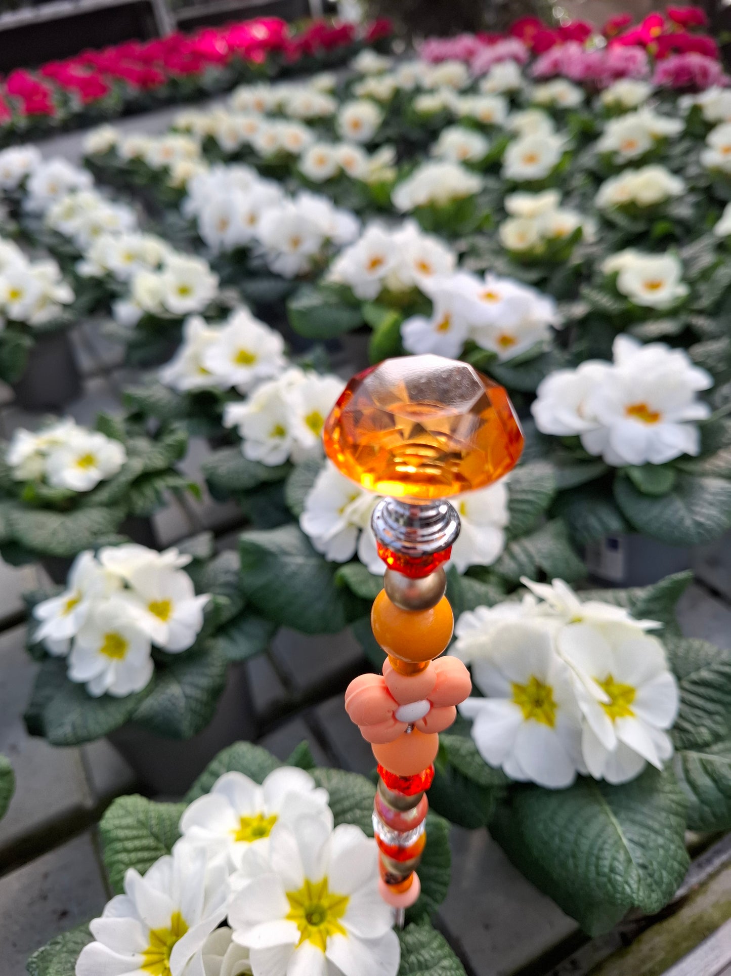 MemoraMarker oranje bloem, herdenkingsornament, tuindecoratie